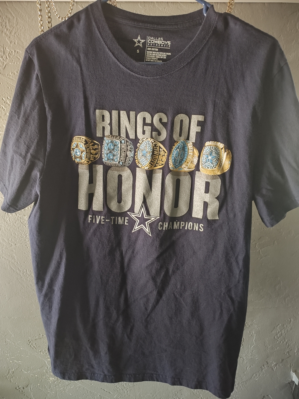 Dallas Cowboys Men's Navy 'Rings of Honor' Short Sleeve Tee